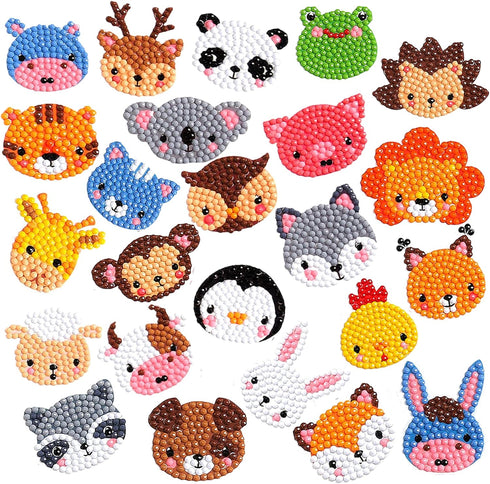 sinceroduct 5D DIY Kids Animal Diamond Stickers Kits for Boys Girls Beginners...