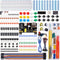 Electronics Component Fun Kit for Arduino with Power Supply Module, Jumper Wire,Precision Potentiometer,830 tie-Points Breadboard Compatible with ...