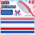 5 Rolls 100 Yards Patriotic Wired Ribbon Red White and Blue Ribbon Star and Striped Grosgrain Ribbon for DIY Craft 4th of July Independence Day Me...