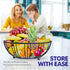 RICCLE Countertop Fruit Bowl For Kitchen - Wire Fruit Basket Holder - Sturdy and Modern Metal Wire Tabletop Holder For Fruits, Produce, Vegetables...