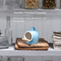 Wm Bartleet & Sons Traditional Porcelain Small Salt Pig with Wooden Salt Serving Spoon - Blue...