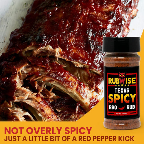 RubWise Texas Style Spicy Brisket Rub | All-Natural Dry BBQ Rubs and Spices for Smoking and Grilling | Robust and Savory Barbecue Meat Seasoning f...