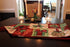 Tache Home Fashion Christmas Green Red Decorative Tapestry Holiday Tidings Poinsettia Table Runners with Tassels, 13 x 90...