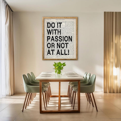 Posterizer 1 pcs-do it with passion or not at all-Motivational & Inspirational Art-Decor for Home & Office- UNFRAMED Wall Art...