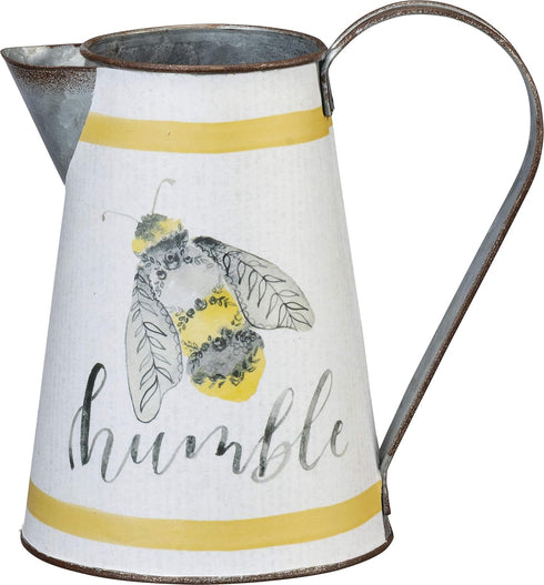 Primitives by Kathy Decorative Metal Pitcher, Medium, Happy Humble...
