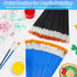 200 Pcs Small Paint Brushes Bulk, Anezus Kids Paint Brushes Detail Fine Brushes with Flat and Round Tip Acrylic Paint Brushes Set for Classroom Wa...