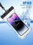 Clear Waterproof Phone Pouch -2 Pack, Waterproof Phone Case for iPhone 15 14 13 12 11 Pro Max XS Plus Galaxy 24 Cell phone Up to 7.0", PX8 Waterpr...