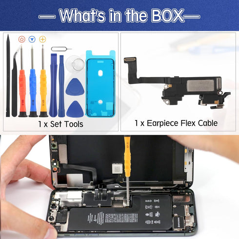 Earpiece Speaker for iPhone 12 Ear Speaker Replacement for iPhone 12 Pro Speaker Replacement Light Proximity Sensor Flex Cable Earphone Speaker As...