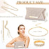 4 Pieces Women Rhinestone Evening Clutch Bag Ear Clip Bridal Wedding Choker Bracelet Dangle Bling Glitter Purse for Party (Golden)...