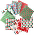 10 Pieces Christmas Cotton Fabric Squares Precut Quilting Fabric Patchwork Christmas Snowflake Print Red Green Fabric for Xmas Sewing Crafting DIY...