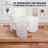 U.S. Kitchen Supply Plastic Measuring Cups with Handles - 8 oz (250 ml) Liquid Measuring Cup Set of 6 - Clear Microwave Safe Kitchen Cups - Measur...