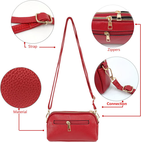 PORT&LOTUS Crossbody Bags for Women Small Purses for Women Cross Body Purse with Adjusted Strap...
