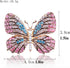 Delicate Butterfly Rhinestone Brooch Pin - Glittering Crystal Butterfly Brooch Pin for Women and Girls...