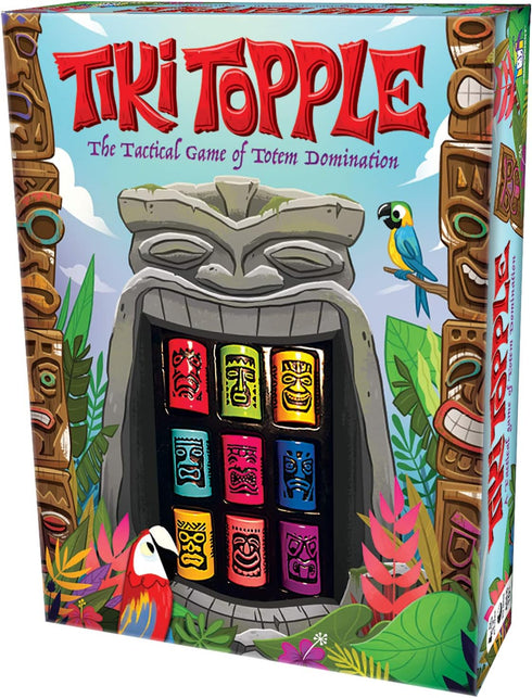 Gamewright Tiki Topple - The Tactical Board Game of Totem Domination Board Game Multi-colored, 5" for ages 120 months to 180 months...