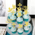 24 Pack Spanish Mi Bautizo Cupcake Toppers with Glitter Cross Angel Dove Baptism Cupcake Picks Decorations for Religious God Bless Theme Baby Show...