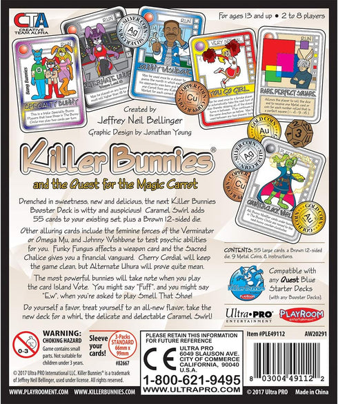 Playroom Entertainment Killer Bunnies & The Quest for The Magic Carrot Caramel Swirl Booster Deck Board Games...