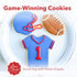 Football Cookie Cutters 5-Pc. Set Made in the USA by Ann Clark, Football, Helmet, Jersey, Beer Mug, Centerpiece Wedge...
