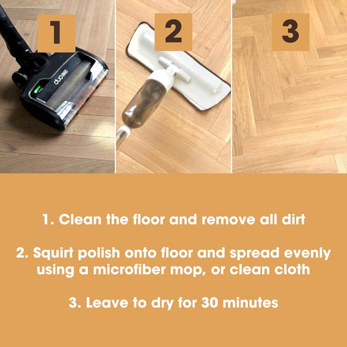 Furniture Clinic Vinyl Floor Polish | Revitalize and Protect | Formulated for Easy and Safe Application | Quick-Drying with a Shiny Protective Fin...