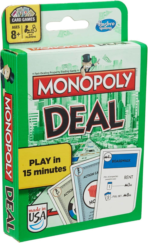 Hasbro Gaming Monopoly Deal Card Game, Quick-Playing Card Game for 2-5 Players, Game for Families and Kids, Ages 8 and Up (Amazon Exclusive)...