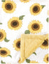 Hudson Baby Unisex Baby Plush Blanket with Furry Binding and Back, Sunflower, One Size...