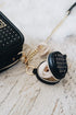 Chelsea + Cole for Itzy Ritzy Studded Pacifier Case with Clip; Pacifier Charm Pod Includes Clasp, Measures 2.5" in Diameter & Holds 2 Pacifiers; B...
