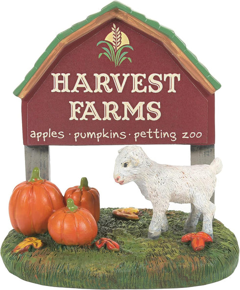Department 56 Village Accessories Harvest Farms Sign and Kid Goat Figurine, 3.25 Inch, Multicolor...