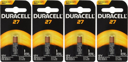 Duracell MN27BPK Watch/Electronic/Keyless Entry Battery, 12 Volt Alkaline X 4 Batteries...