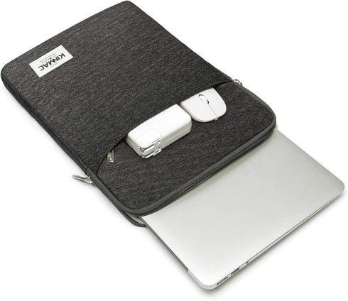 Kinmac Black 360° Protective Vertical Style Waterproof Laptop Sleeve with Pocket for MacBook 14 and 13.5 inch-14 inch Laptop...