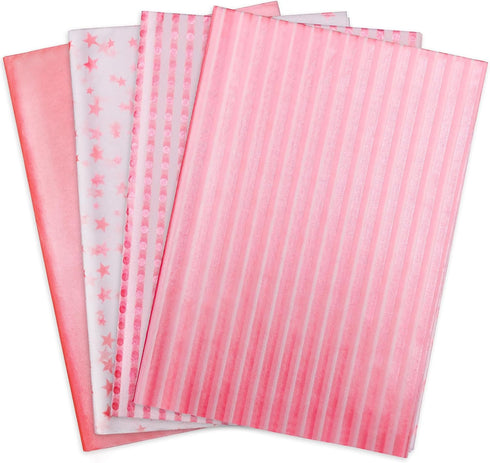 MR FIVE 60 Sheets Metallic Pink Tissue Paper Bulk,20" x 28",Pink Tissue Paper for Gift Bags,DIY and Craft,Pink Gift Wrapping Tissue Paper for Grad...