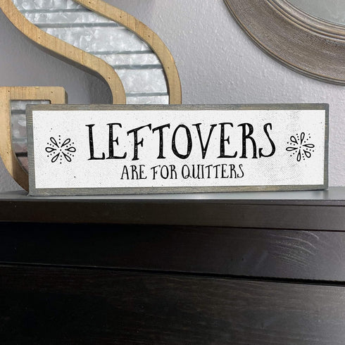 Thanksgiving Wood Signs (Medium - Wood And Metal, Leftovers Are For Quitters)...