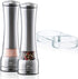Salt and Pepper Grinder Set - Large Capacity Stainless Steel Pepper Grinder and Salt Grinder with Tray in Luxurious Gift-Box - Manual Mills with C...