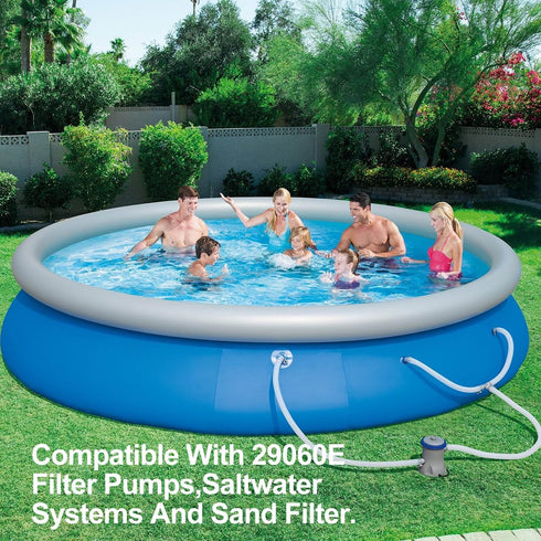 Replacement Pool Hoses for Above Ground Pools, 2 Pack Pool Pump Hose with 4 Metal Clamps Long Filter Pump Hose for Coleman Pool...