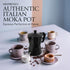 Mixpresso Black 3 Cup Moka Pot Cuban Coffee Maker, Moka Pot for Gas, Electric Stove Top, Classic Italian Coffee Maker, Stovetop Espresso Maker, Ca...