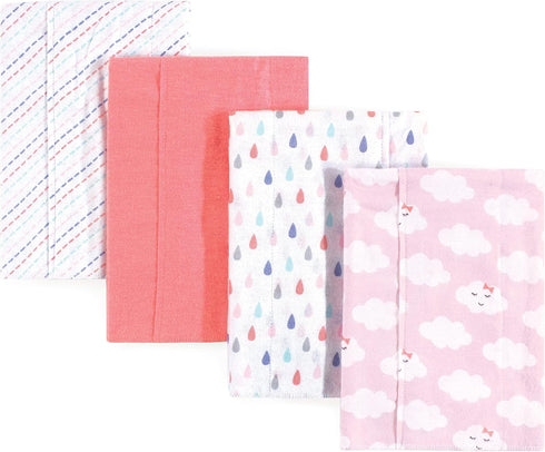 Luvable Friends Unisex Baby Cotton Flannel Burp Cloths, Girl Clouds, One Size...