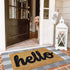KOZYFLY Buffalo Plaid Rug 27.5x43 Inches Grey and White Outdoor Rugs Hand Woven Cotton Washable Indoor Buffalo Check Rug Layered Doormats for Fron...