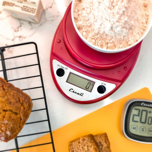 Escali Primo Digital Food Scale Multi-Functional Kitchen Scale and Baking Scale for Precise Weight Measuring and Portion Control, 8.5 x 6 x 1.5 in...