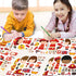 24 Sheets Firefighter Stickers for Kids, Make-a-face Fireman Stickers Sheets, Fireman Themed Sticker Party Favor Supplies Craft School Fire Educat...