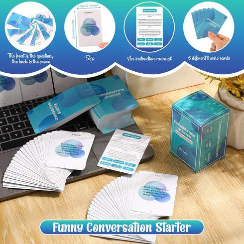1 Box of Conversation Cards Games Icebreaker Deck Conversation Starters Relationship Building Icebreaker Games Team Building Activities for Office...