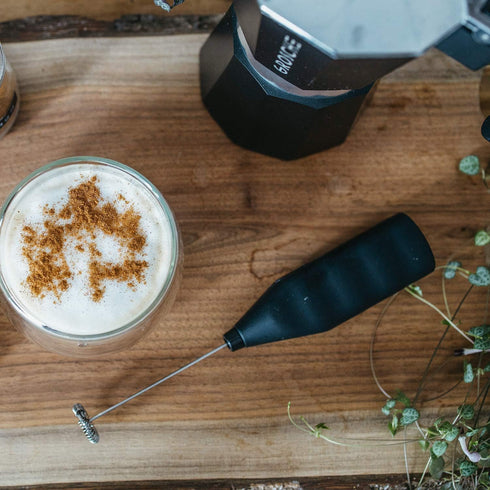 Grosche EZ Latte Battery Operated Milk Frother and Matcha Whisk - Black...