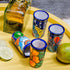 Talavera Shot Glasses Set of 4 Authentic Mexican Tequila Shot Glasses - Hand-painted - 2 Oz (Flowers)...