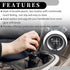 6 Speed Manual Gear Shift Knob - Car Gearbox Stick Shifter Lever Knob - for Toyota Yaris 2005-2010 Plastic Faux Leather Black Silver Tone - 1 Pc...