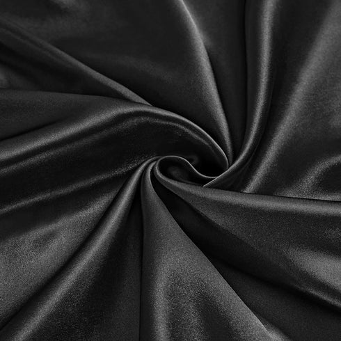 Black Satin Fabric by The Yard, 60" Wide Shiny & Soft Charmeuse Silky Satin Fabric for DIY Craft, Wedding Decorations, Sewing, 1 Yard...