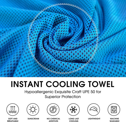 4Monster Cooling Towel for Neck and Face,Microfiber Cold Towel for Hot Weather,Quick Dry Ice Chilly Towel Cooling Rags for Neck Stay Cold for Gym,...