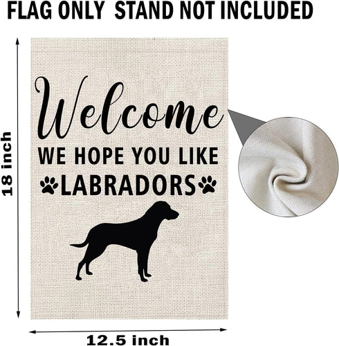 Labrador Garden Flag Labrador Flag Welcome We Hope You Like Labradors Garden Flag (Like Labradors F)...