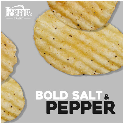 Kettle Foods Potato Chips Krinkle Salt & Fresh Ground Pepper, 5 Oz...