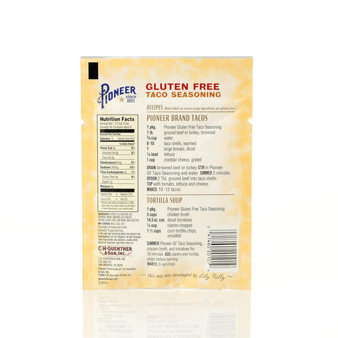 Pioneer Gluten Free Taco Seasoning Mix, 1 Ounce (Pack of 12)...