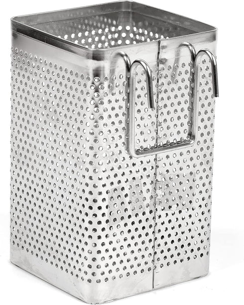 LENITH Kitchen Utensil Chopsticks Perforated Holder with Hooks - Stainless Steel Storage for Organizer Dishwasher Safe (Small Square)...
