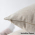 Home Brilliant Burlap Solid Linen European Throw Pillow Sham Cushion Cover for Bench, 20x20(50x50cm), Light Linen...