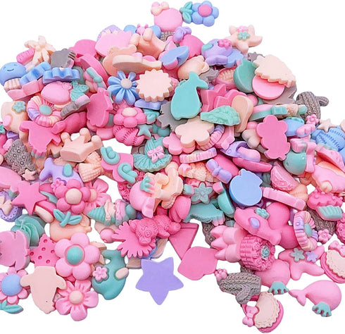 180 Pcs Slime Charms Bulk DIY Craft Making Resin Making Kit, Resin Flat Back Slime Making Supplies for DIY Scrapbooking Crafts (Macaroon Set)...