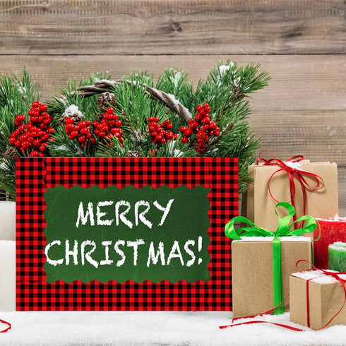 60PCS Christmas Red and Green Plaid Bulletin Board Borders, Self-Adhesive Christmas Buffalo Plaid Bulletin Board Border Trim for Christmas School ...